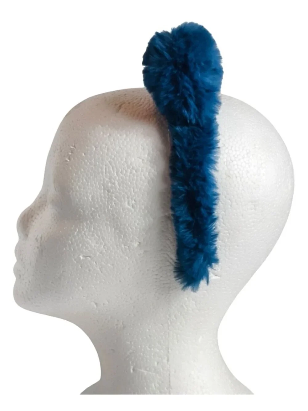 Fluffy Plush Headband Blue Plush Cat Ears Buttery Soft Fluffy New
